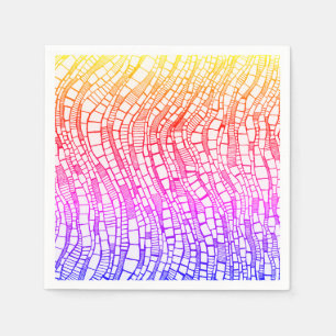 Abstract Pen & Ink Geometric Shapes Napkin