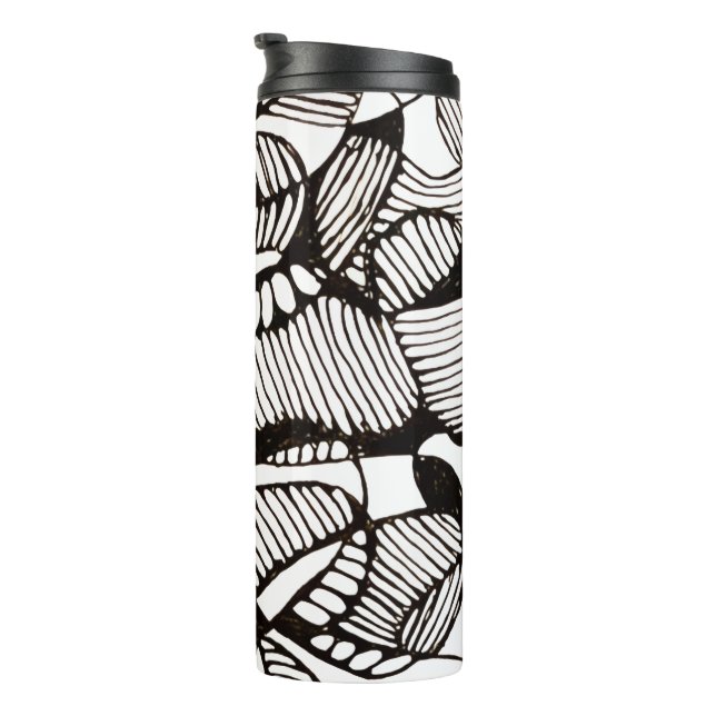 Abstract Pen Scribble Squiggle Drawing Art Thermal Tumbler (Rotated Right)