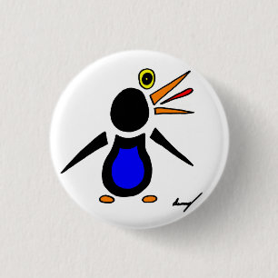 Abstract Penguin Round Button