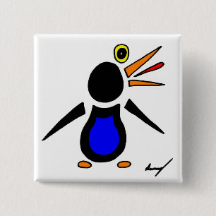 Abstract Penguin Square Button