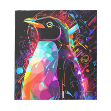 Abstract  penguin with bright colours