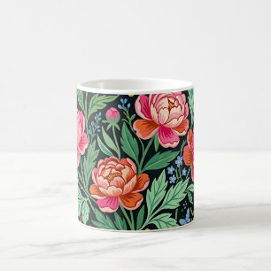 Abstract Peonies Cottagecore Coffee Mug