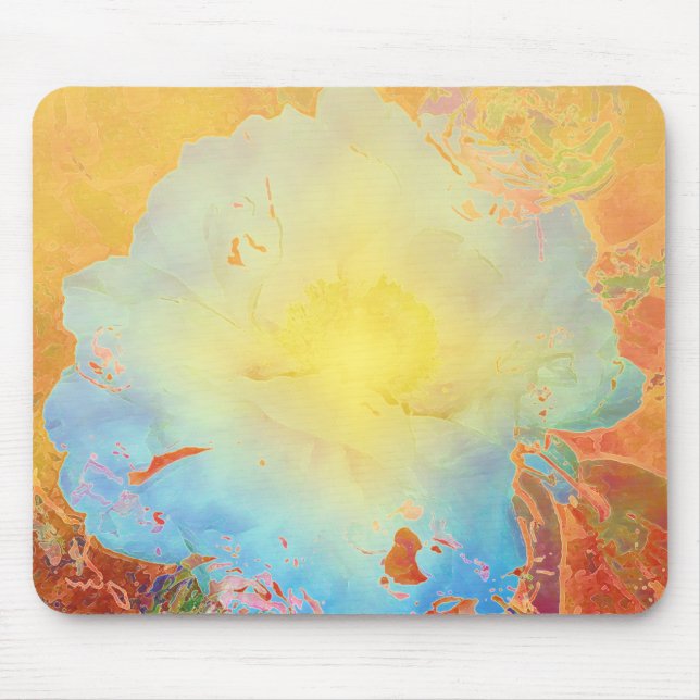 Abstract Peony Mouse Mat (Front)