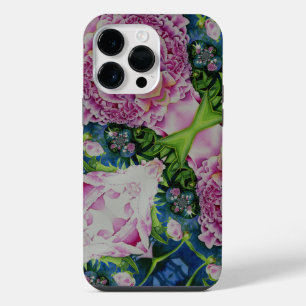 Abstract peony watercolor painting boho retro  iPhone 14 pro max case