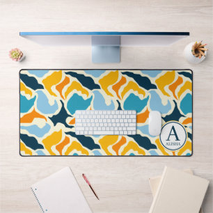 Abstract Personalised Contemporary Desk Mat