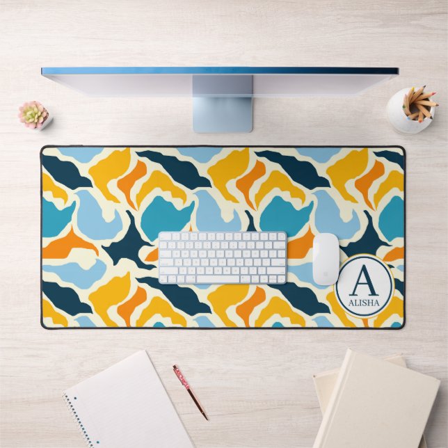 Abstract Personalised Contemporary Desk Mat (Office 1)