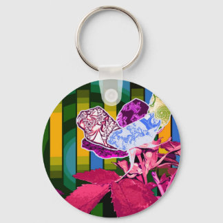 Abstract Perspective Key Ring