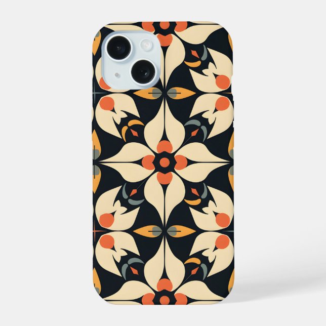 Abstract Petal Symphony iPhone 15 Case (Back)