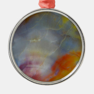 Abstract Petrified Wood close-up Metal Tree Decoration