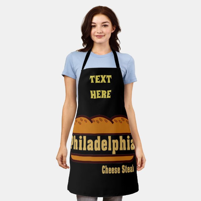 Abstract Philadelphia Design add text, Apron (Worn)