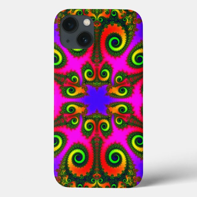 Abstract Phoenix Flower Fractal Case-Mate iPhone Case (Back)