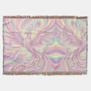 Abstract Phoenix Rising Pastel Wings Blankets