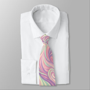 Abstract Phoenix Rising Wings Pastel Neck Tie