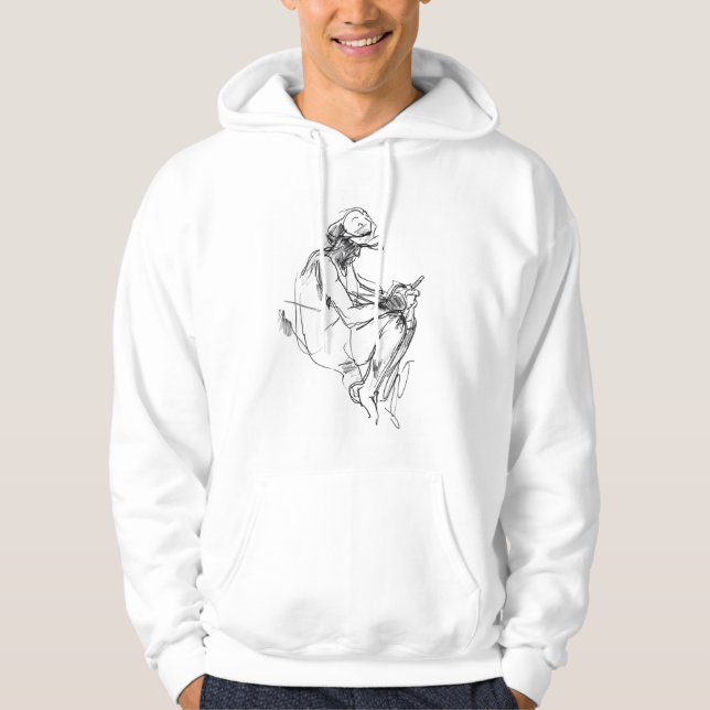 Abstract Phone Addict Sketch Hoodie (Front)