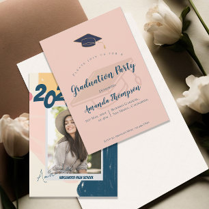 Abstract Photo Class of 2025 Graduation Party  Invitation