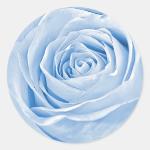 Abstract Photograph of a Light Blue Rose Classic Round Sticker