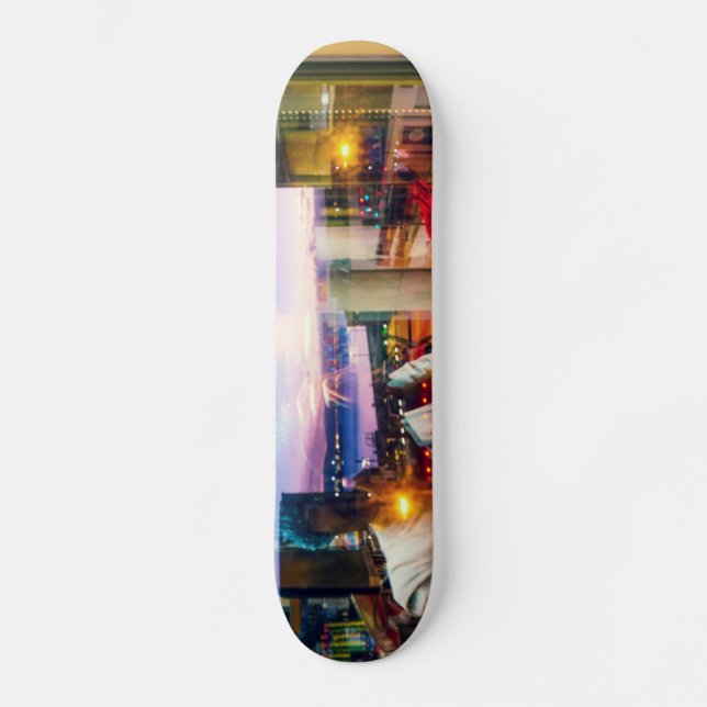 Abstract photographer of dawn in the city skateboard (Front)