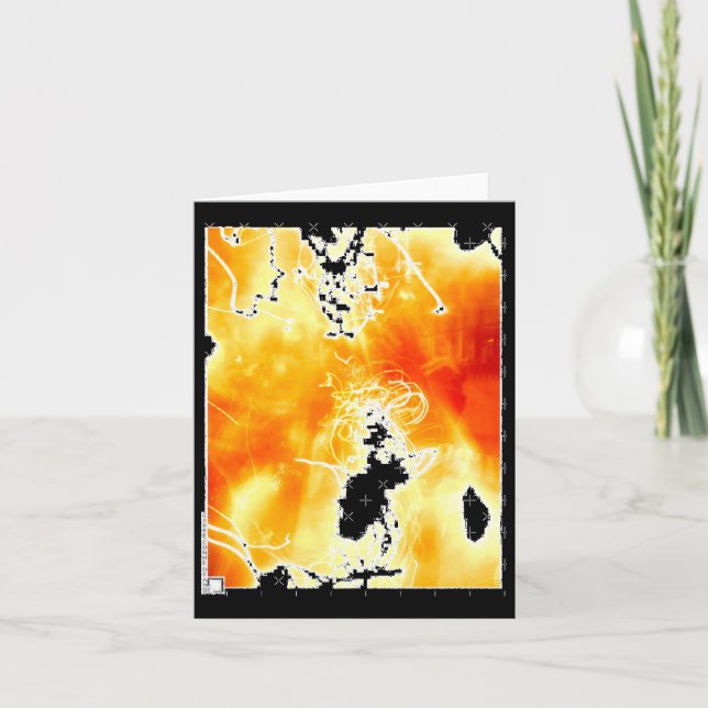 Abstract Photography Light Burning Fire Sticker  Card (Front)