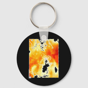 Abstract Photography Light Burning Fire Sticker Key Ring