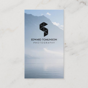 Abstract Photography Logo (black) with Your Photo Business Card