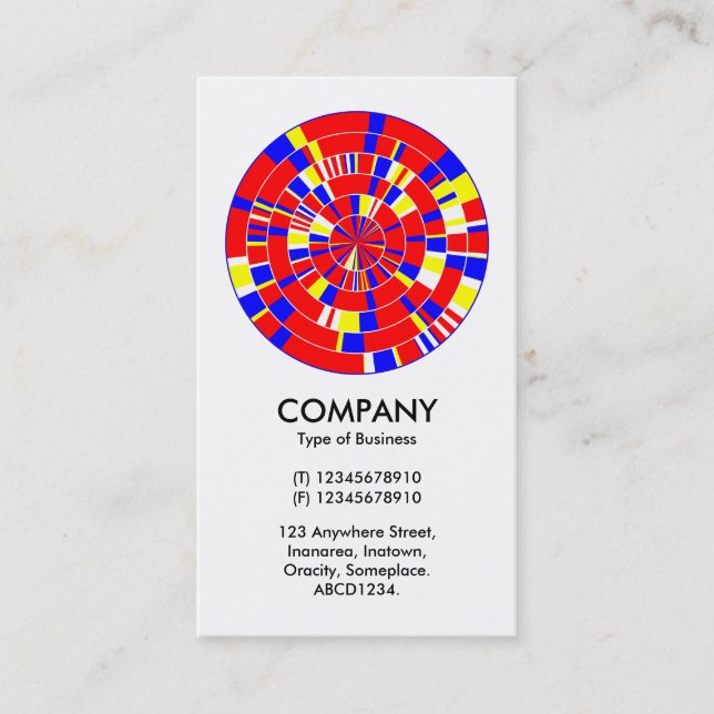 Abstract Pi Wheel 01 Business Card (Front)