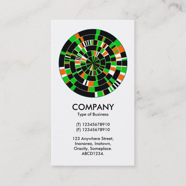 Abstract Pi Wheel 06 Business Card (Front)