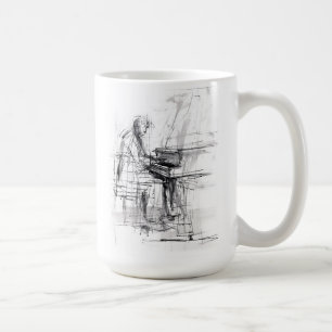 Abstract Pianist Sketch  Coffee Mug