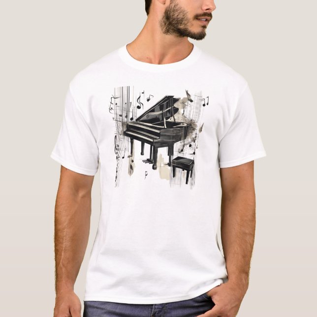 Abstract Piano Art T-Shirt (Front)