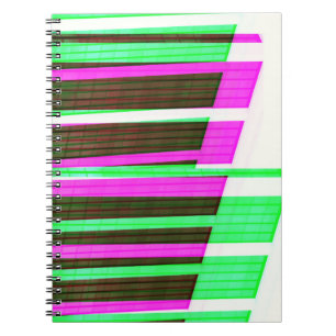 Abstract Piano Key Grid Colourful Journal Notebook