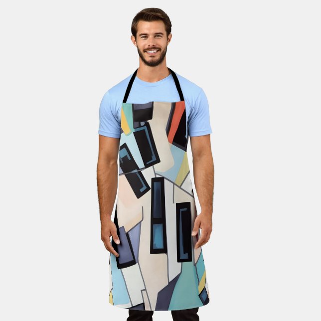 Abstract piano keys artwork apron (Worn)
