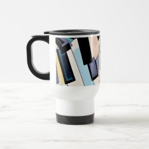 Abstract piano keys artwork travel mug