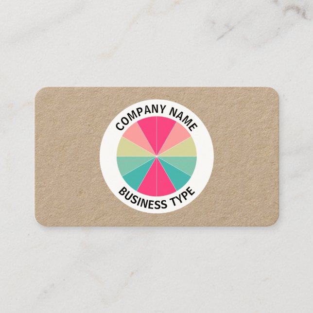 Abstract Pie 01 - kraft Business Card (Front)