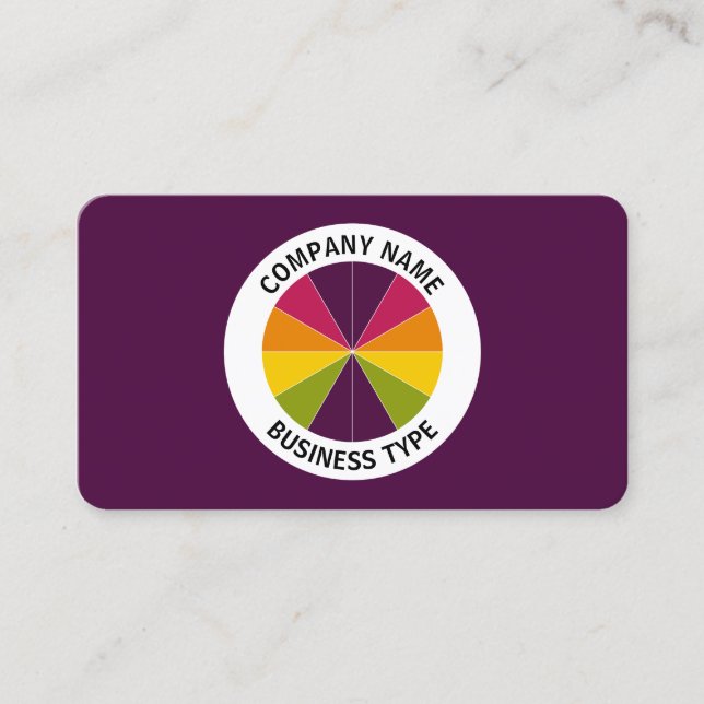 Abstract Pie 02 - Purple #4B083E Business Card (Front)