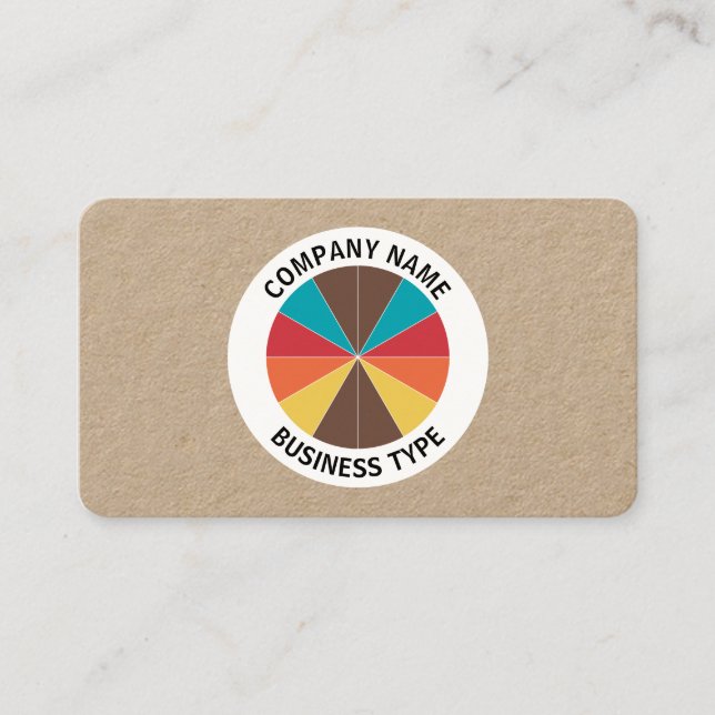 Abstract Pie 05 - kraft Business Card (Front)