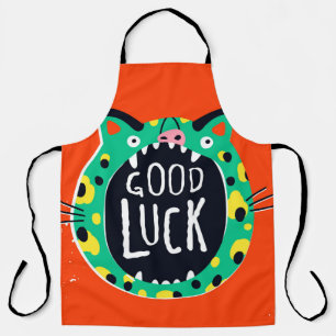 Abstract pig good luck apron