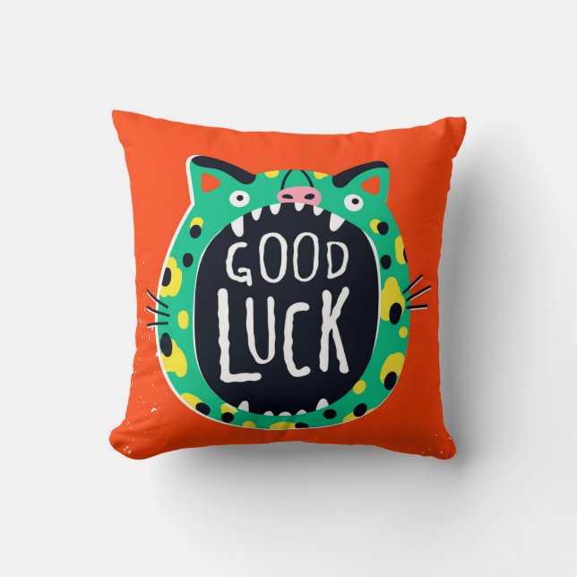 Abstract pig good luck cushion (Front)