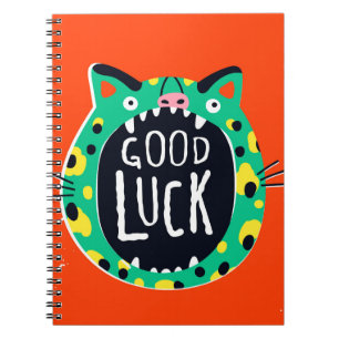 Abstract pig good luck notebook