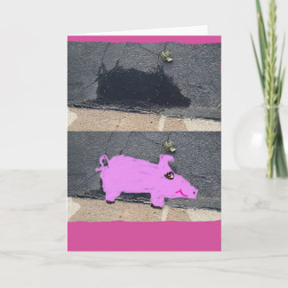 Abstract Piggy 🐷 Card