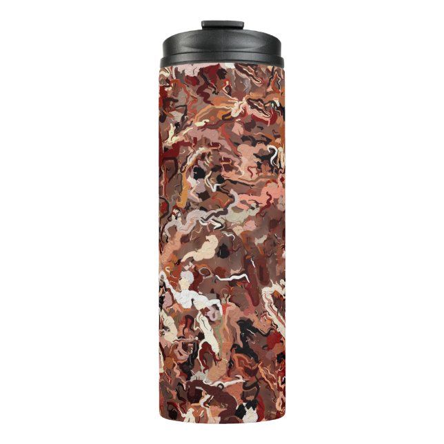 Abstract Pine Needles Thermal Tumbler (Front)