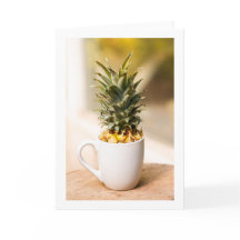 Abstract Pineapple Folded Blank Greeting Card