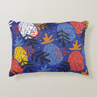 Abstract Pineapples Leaves Vintage Pattern Decorative Cushion
