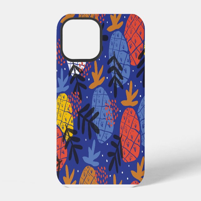 Abstract Pineapples Leaves Vintage Pattern iPhone Case (Back)