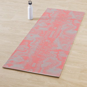 Abstract Pink and grey marble Yoga Mat