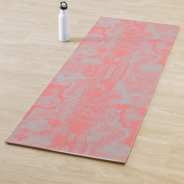 Abstract Pink and grey marble Yoga Mat (In Situ)