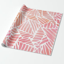 Abstract Pink and Peach Leaves