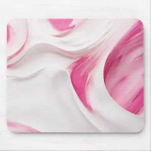 Abstract pink and white background mouse mat