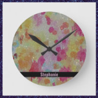 Abstract Pink Black and Yellow 