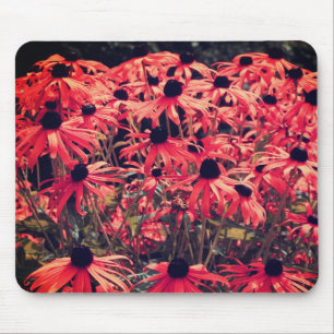Abstract Pink Black Eyed Susan Flower Art Mouse Mat
