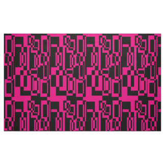 Abstract pink/black pattern forms fabric