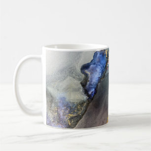 Abstract pink-blue background with beautiful smudg coffee mug
